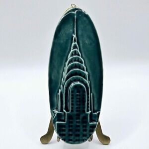 Delong Ceramics Chrysler Building Christmas Ornament  Pre-owned